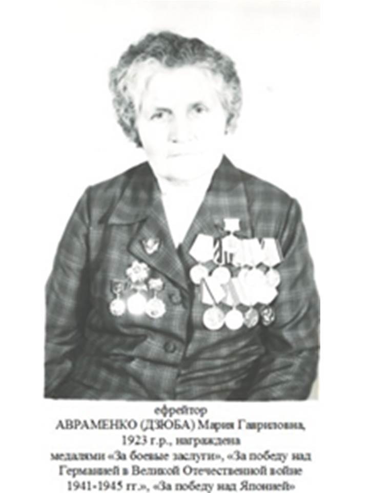 Авраменко (Дзюба) Мария Гавриловна 